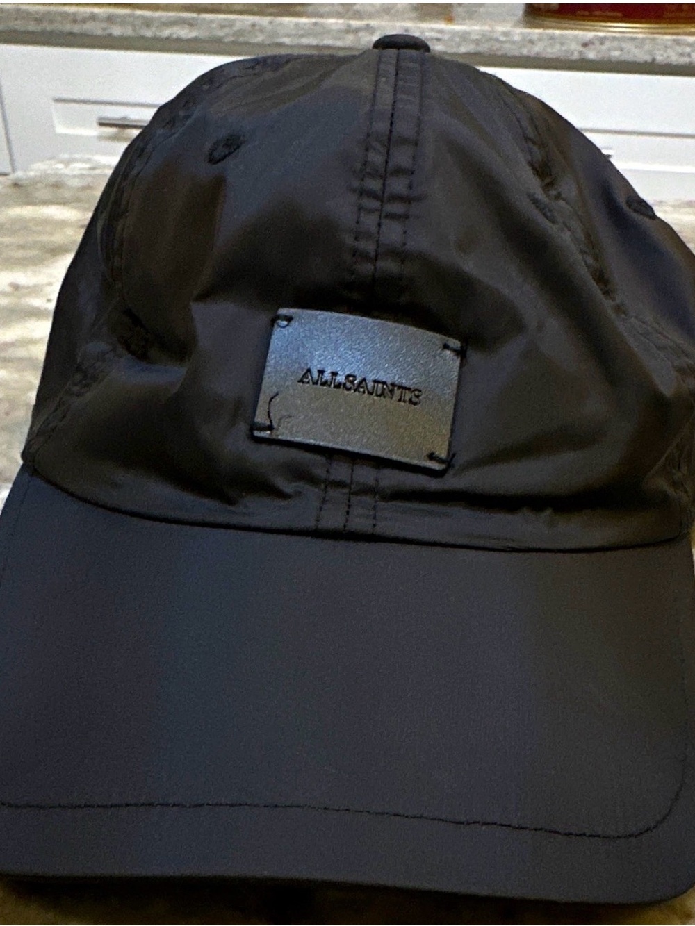 AllSaints Black Logo Patch Baseball Cap